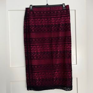 Black & pink skirt — NWT